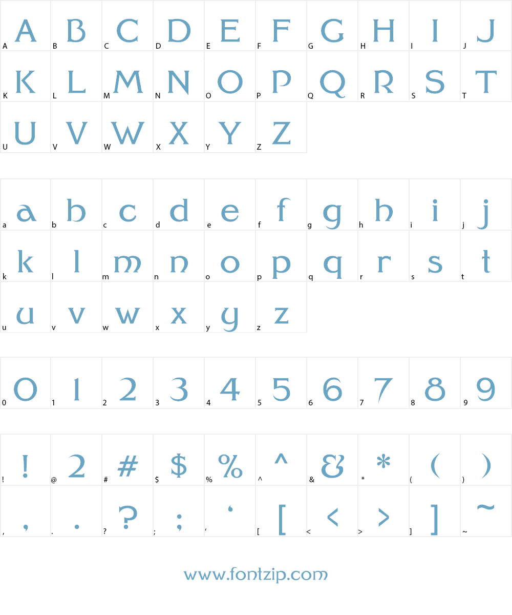 FHA Modernized Ideal ClassicNC Font Character